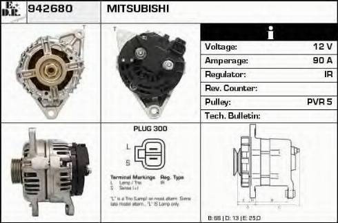 EDR 942680 - Генератор www.autospares.lv