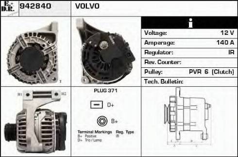 EDR 942840 - Генератор www.autospares.lv