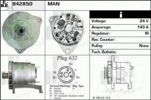 EDR 942850 - Ģenerators www.autospares.lv