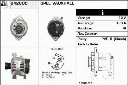 EDR 942800 - Alternator www.autospares.lv