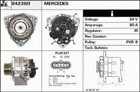 EDR 942360 - Ģenerators www.autospares.lv