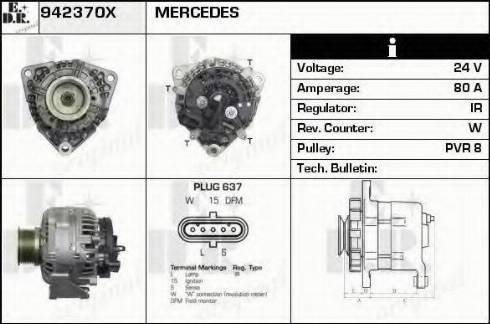 EDR 942370X - Генератор www.autospares.lv