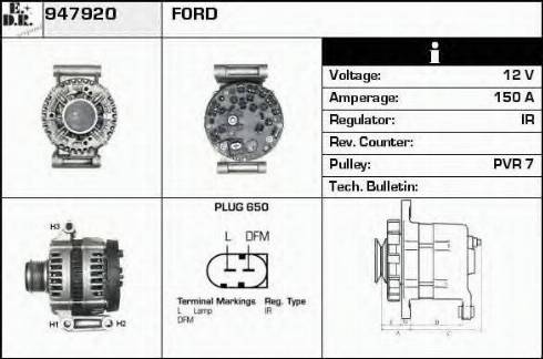 EDR 947920 - Генератор www.autospares.lv