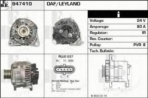 EDR 947410 - Генератор www.autospares.lv