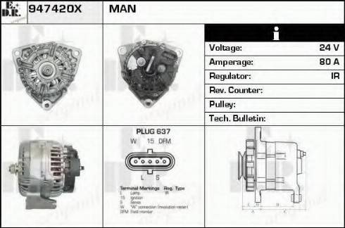 EDR 947420X - Ģenerators www.autospares.lv