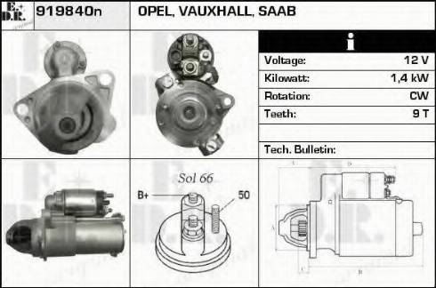 EDR 919840N - Starter www.autospares.lv