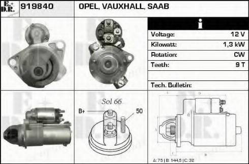 EDR 919840 - Starter www.autospares.lv