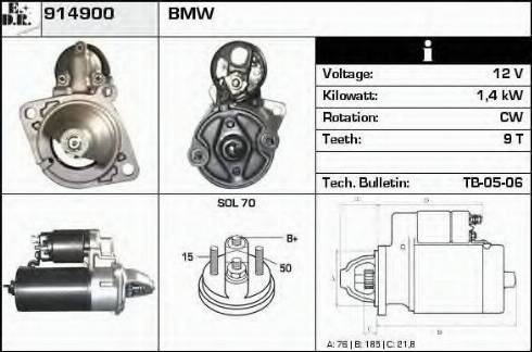 EDR 914900 - Starteris autospares.lv