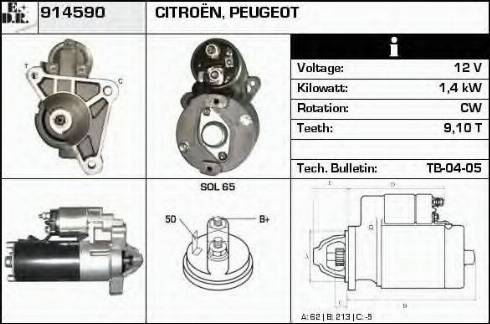 EDR 914590 - Starter www.autospares.lv