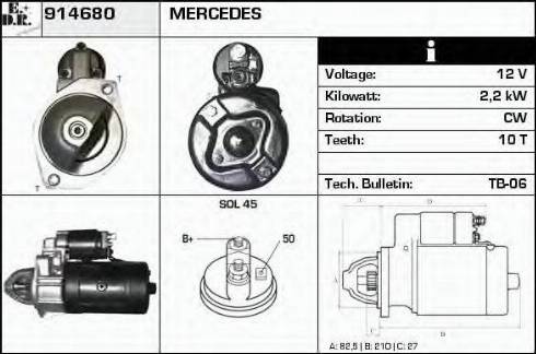 EDR 914680 - Starter www.autospares.lv