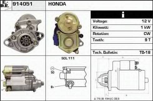 EDR 914051 - Starteris autospares.lv