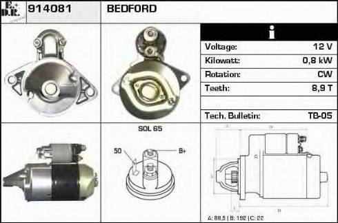 EDR 914081 - Starter www.autospares.lv