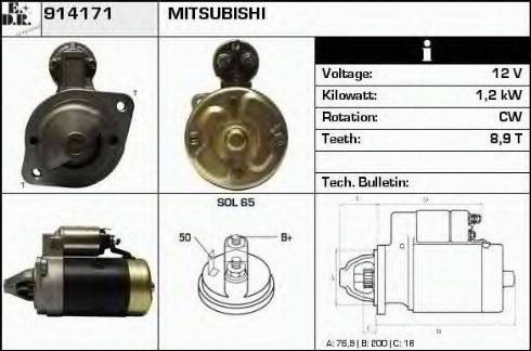 EDR 914171 - Starteris autospares.lv