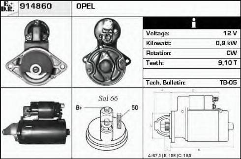 EDR 914860 - Стартер www.autospares.lv