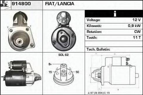 EDR 914800 - Starteris autospares.lv