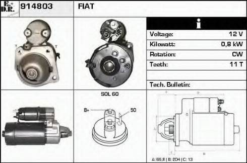 EDR 914803 - Starteris www.autospares.lv