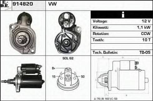 EDR 914820 - Starter www.autospares.lv