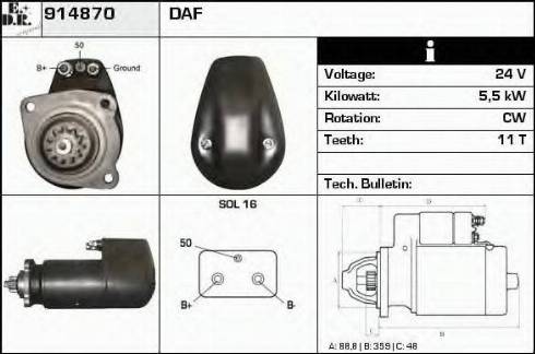 EDR 914870 - Starteris autospares.lv