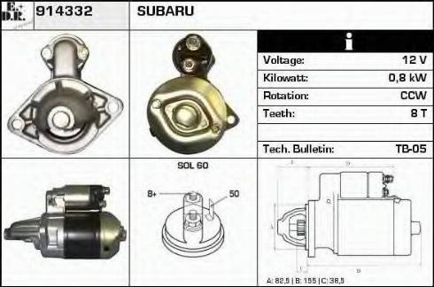 EDR 914332 - Стартер www.autospares.lv