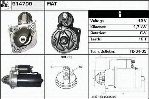 EDR 914700 - Starteris autospares.lv