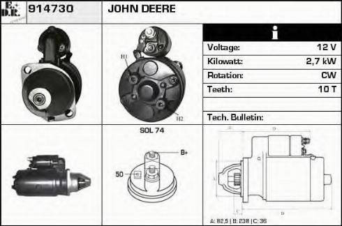 EDR 914730 - Starteris www.autospares.lv