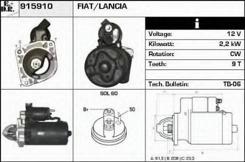 EDR 915910 - Starteris autospares.lv