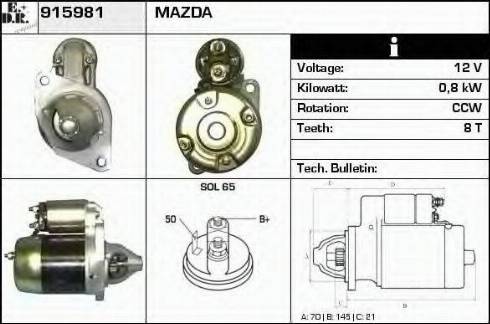 EDR 915981 - Starteris autospares.lv