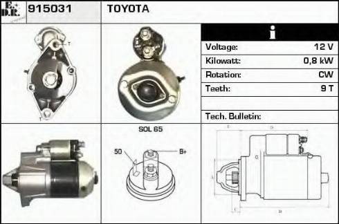 EDR 915031 - Стартер www.autospares.lv