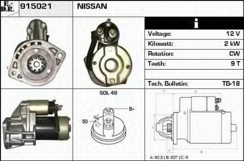 EDR 915021 - Starteris www.autospares.lv