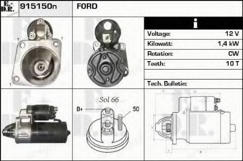 EDR 915150N - Starteris www.autospares.lv