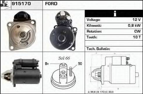 EDR 915170 - Стартер www.autospares.lv