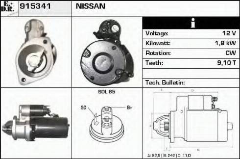 EDR 915341 - Starteris www.autospares.lv