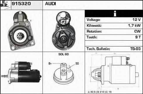 EDR 915320 - Starteris autospares.lv