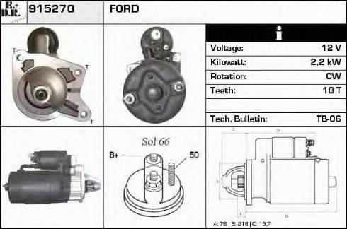 EDR 915270 - Starter www.autospares.lv