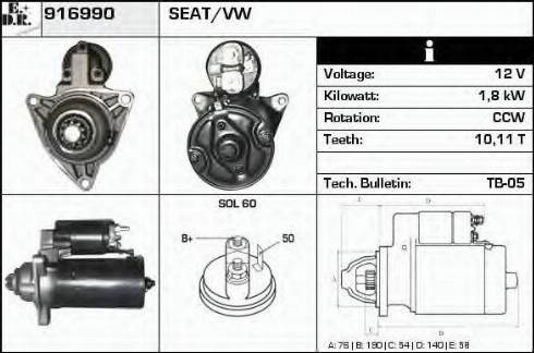 EDR 916990 - Starter www.autospares.lv