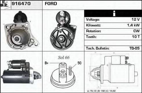 EDR 916470 - Starter www.autospares.lv