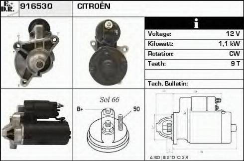 EDR 916530 - Стартер www.autospares.lv