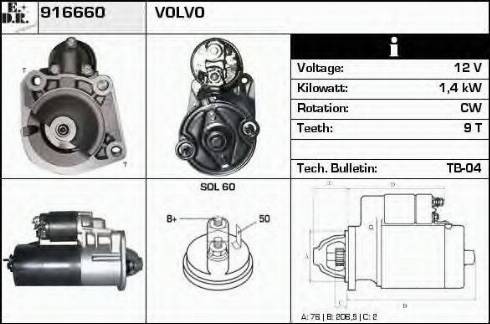 EDR 916660 - Starteris autospares.lv