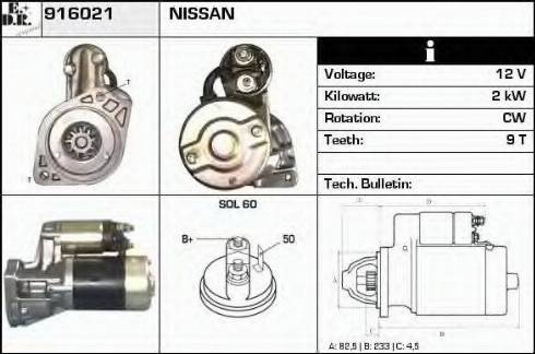 EDR 916021 - Starteris www.autospares.lv