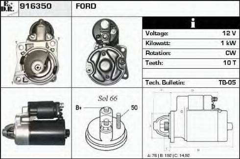 EDR 916350 - Starteris autospares.lv