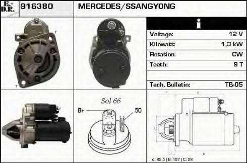 EDR 916380 - Стартер www.autospares.lv