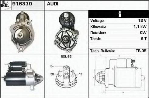 EDR 916330 - Starter www.autospares.lv