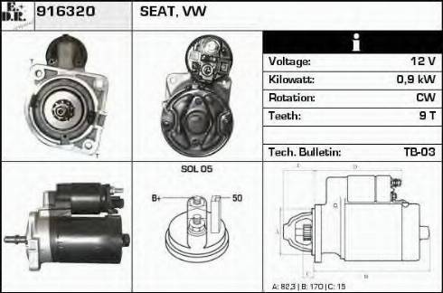 EDR 916320 - Starteris autospares.lv