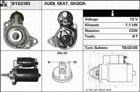 EDR 916290 - Starteris autospares.lv