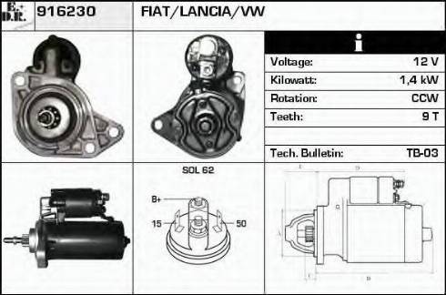 EDR 916230 - Стартер www.autospares.lv