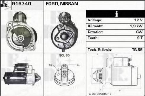 EDR 916740 - Starter www.autospares.lv