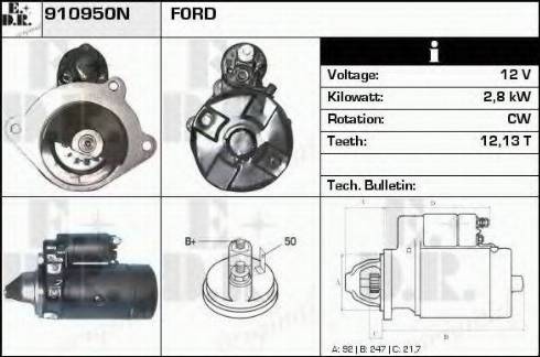 EDR 910950N - Starter www.autospares.lv