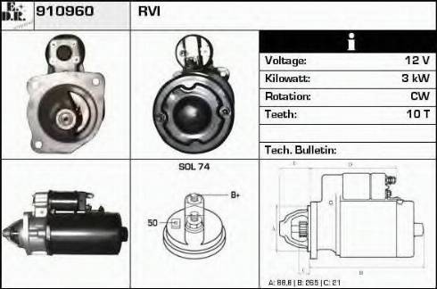 EDR 910960 - Starteris autospares.lv