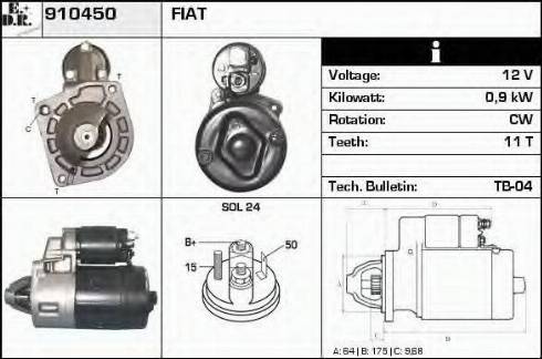 EDR 910450 - Starteris autospares.lv