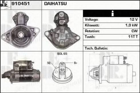 EDR 910451 - Стартер www.autospares.lv